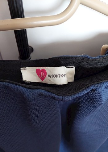 Lacivert Pilili Midi Kadın Etek - Görsel 3