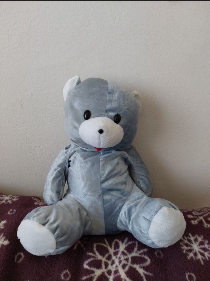 Gri Peluş Ayıcık Oyuncak - Görsel 2