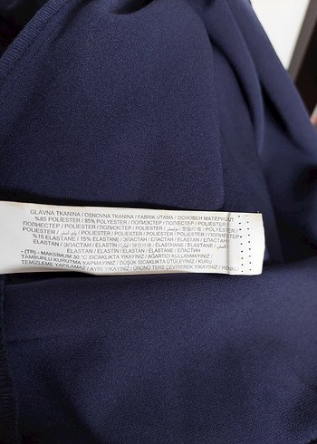 Kız Çocuk Lacivert Pileli Kolsuz Elbise - Görsel 5