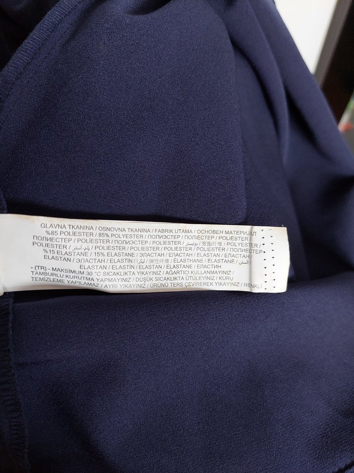 Kız Çocuk Lacivert Pileli Kolsuz Elbise - Görsel 5