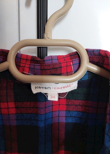 Ekoseli Kadın Gömlek - Görsel 5