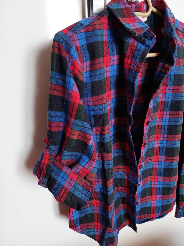 Ekoseli Kadın Gömlek - Görsel 4