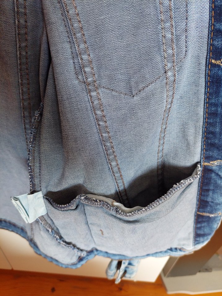 Düğmeli Mavi Kadın Denim Ceket - Görsel 4