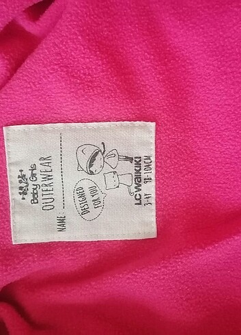 4 Yaş Beden pembe Renk Pembe kız montu