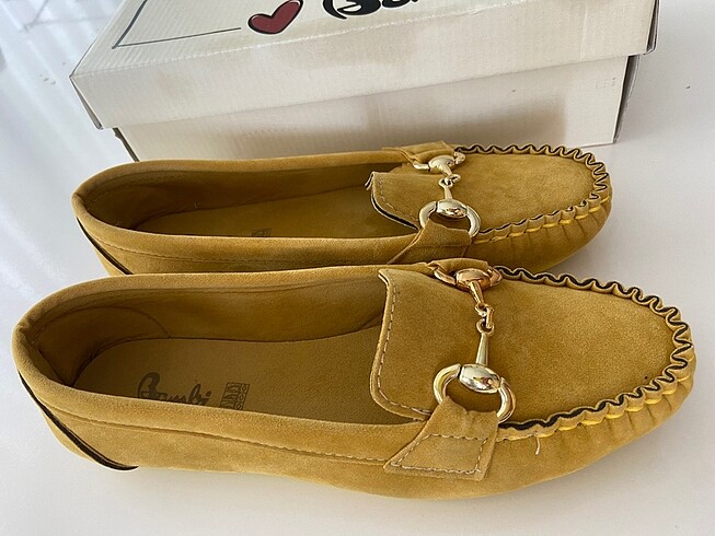 37 Beden sarı Renk Loafer ayakkabı