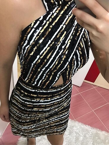 xs Beden Payetli Elbise