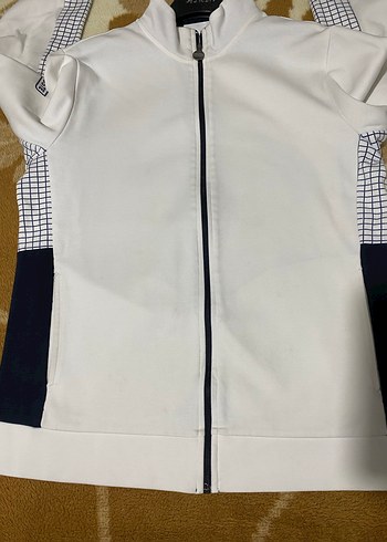 Beyaz Fermuarlı erkek Spor hırka A kalite orijinal değil - Görsel 2