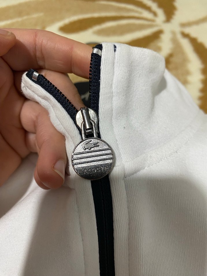 Beyaz Fermuarlı erkek Spor hırka A kalite orijinal değil - Görsel 4