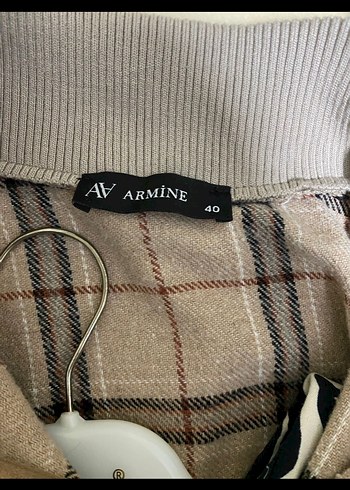 Armine ekose Uzun Kadın tunik - Görsel 3