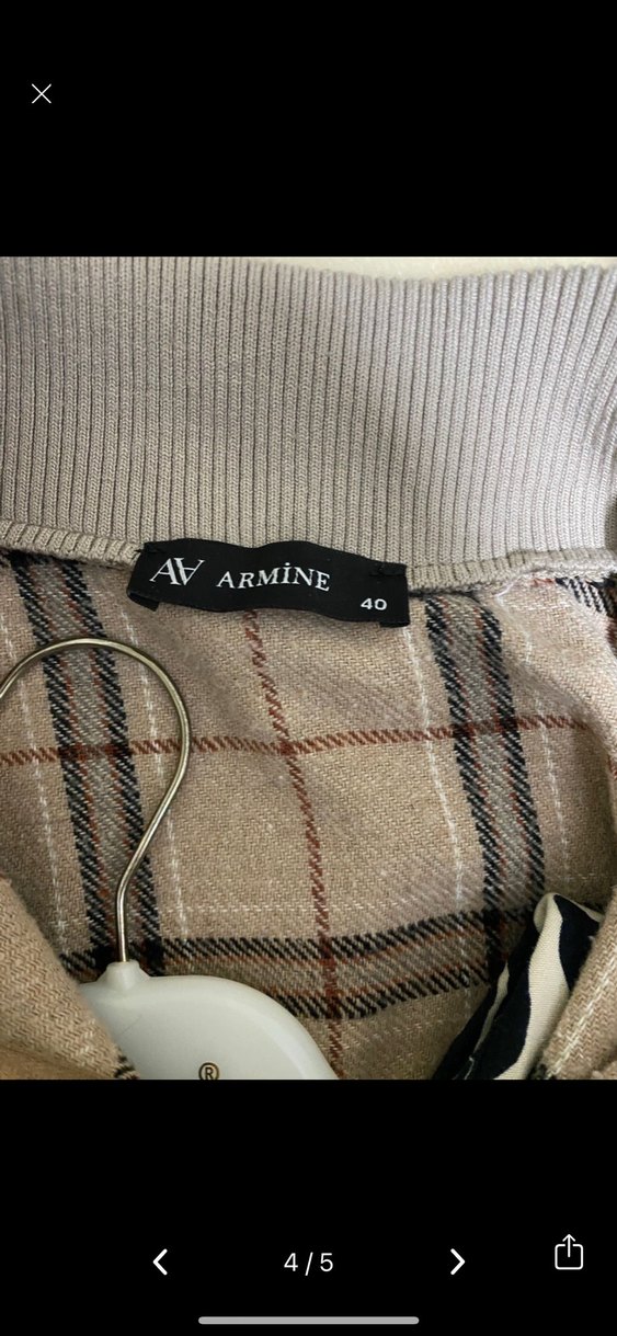 Armine ekose Uzun Kadın tunik - Görsel 3