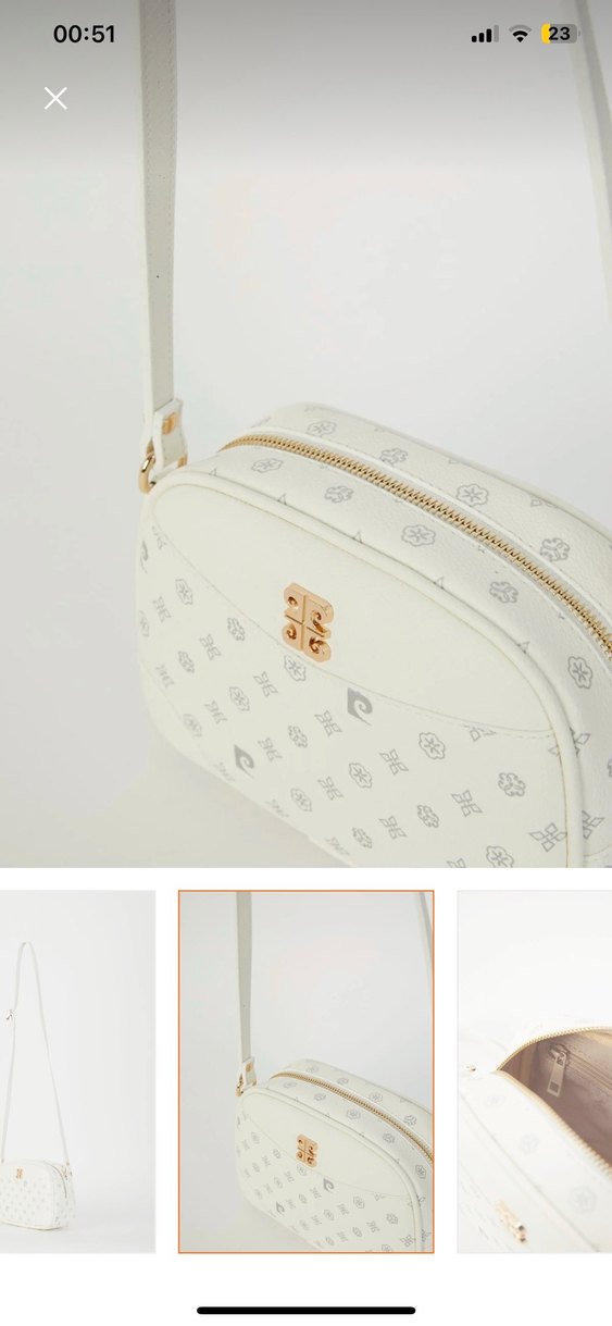 Beyaz Minimalist Kadın Omuz Çantası - Görsel 3