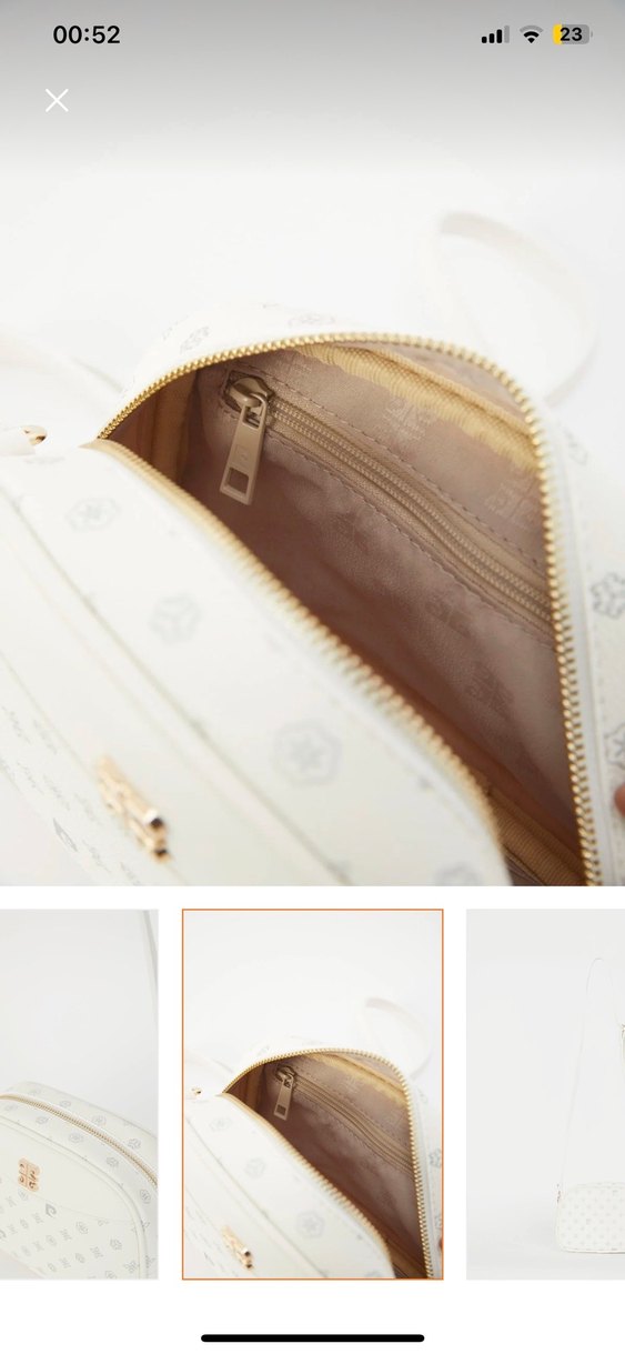 Beyaz Minimalist Kadın Omuz Çantası - Görsel 5