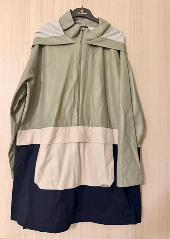 Kadın Midi Boy Rahat Kesim Yağmurluk - Görsel 2