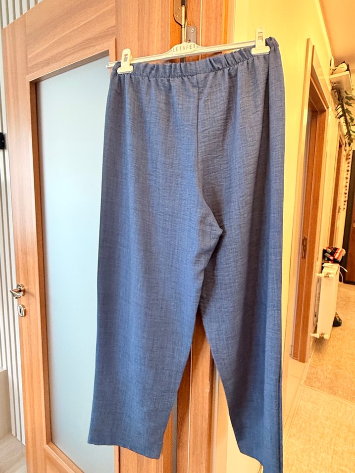 Gri Düğmeli Midi Keten Tunik - Görsel 4