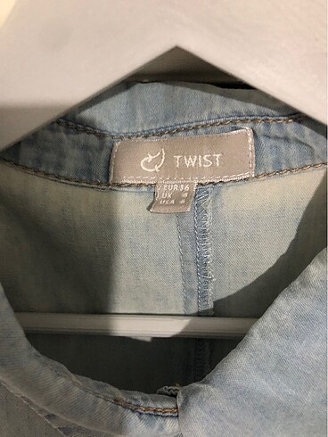 38 Beden mavi Renk Twist kot gömlek