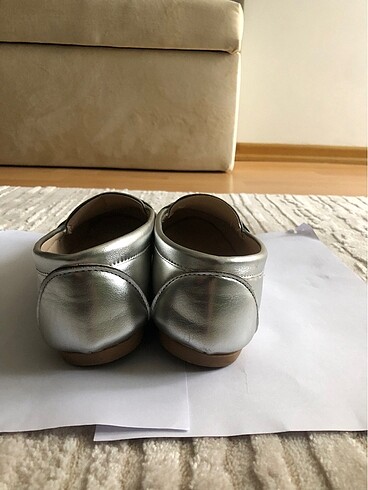 37 Beden Gümüş loafer