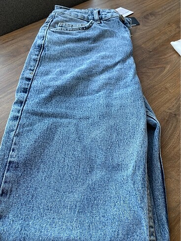 xs Beden mavi Renk Trendyolmilla Mavi Yırtmaçlı Yüksek Bel Bootcut Jeans-34 Beden