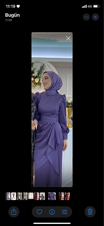 Lila abiye elbise