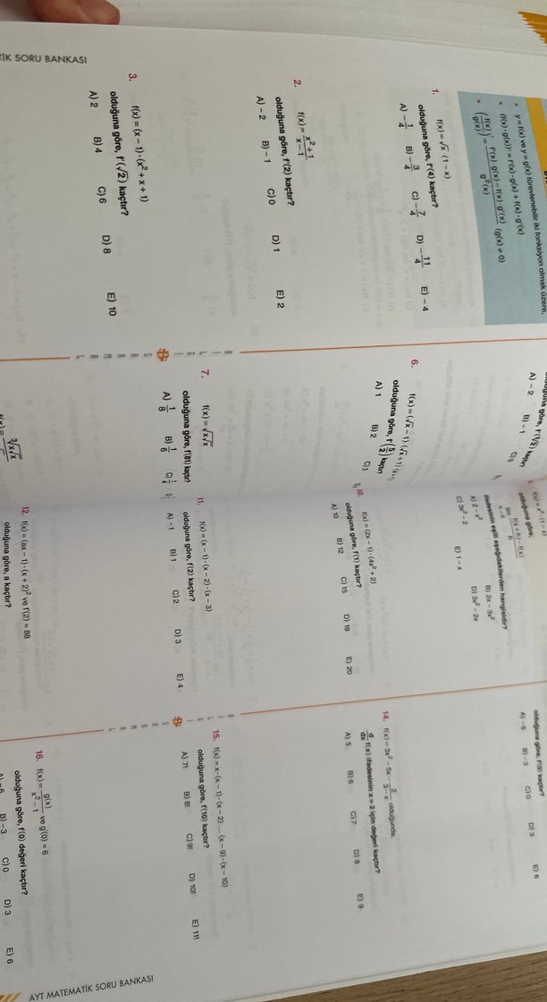 AYT Matematik Soru Bankası - 2. Oturum - Görsel 3