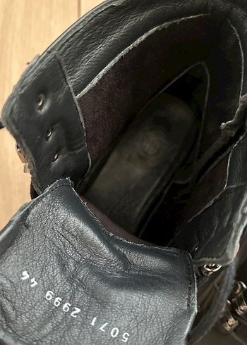 Elle Erkek Siyah Deri Gotik Tokalı Bot - Görsel 5