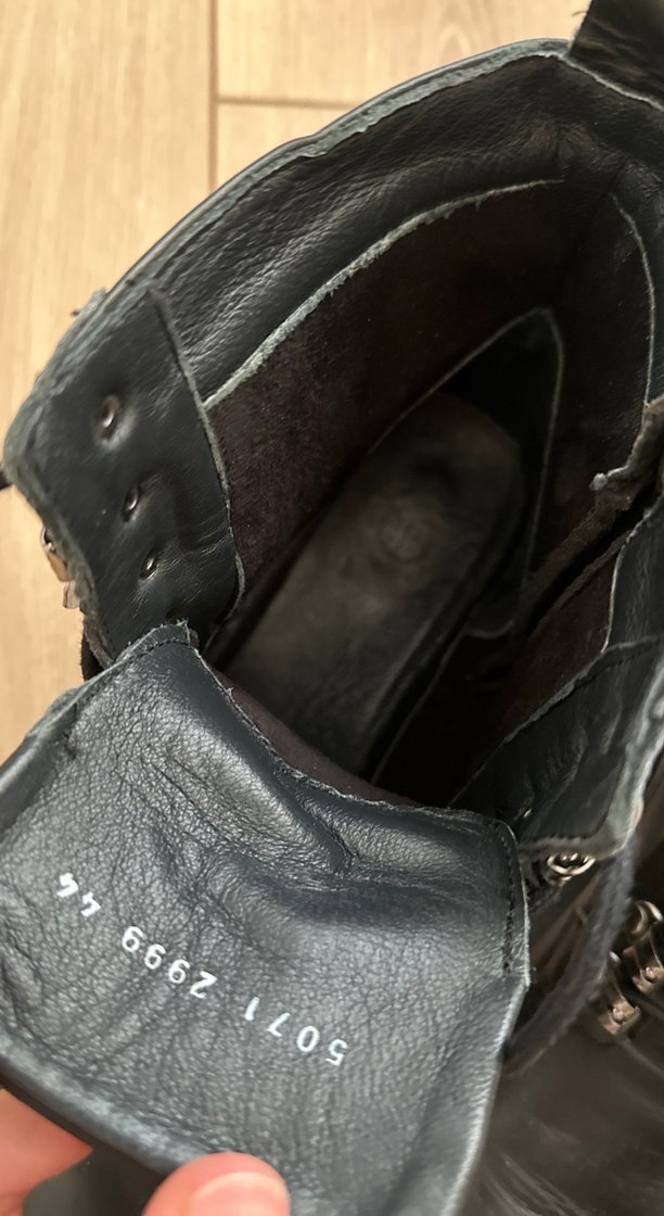 Elle Erkek Siyah Deri Gotik Tokalı Bot - Görsel 5