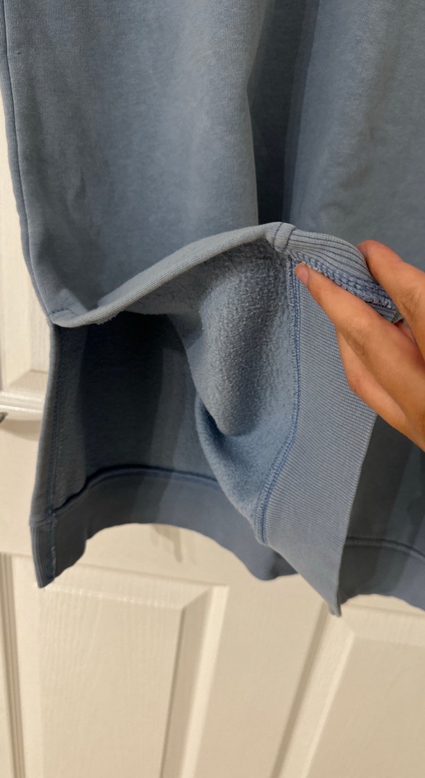 Buz mavi Uzun Kollu Kadın Sweatshirt Midi Boy - Görsel 3