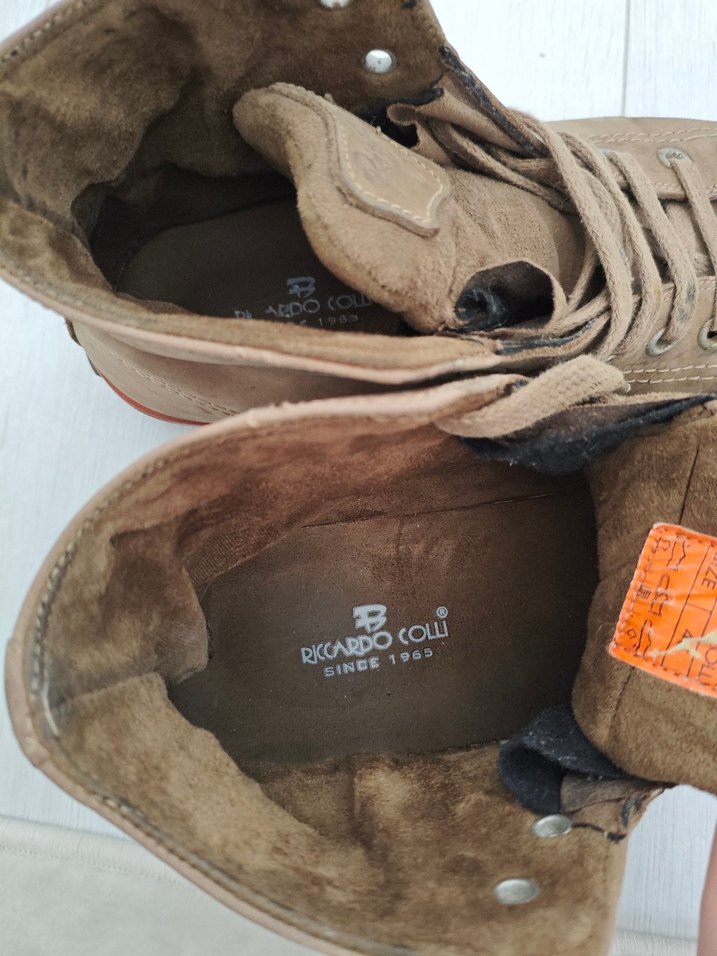 kahverengi süet erkek bot - Görsel 4