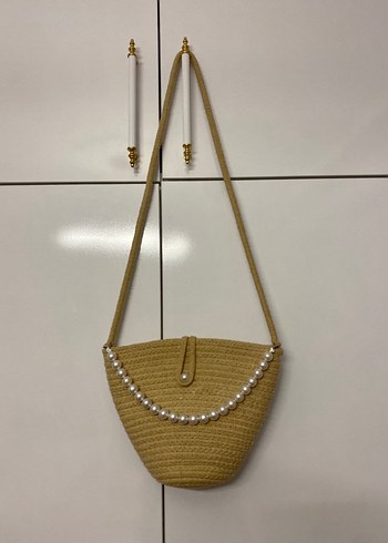 İncili Jüt Çanta - Görsel 3