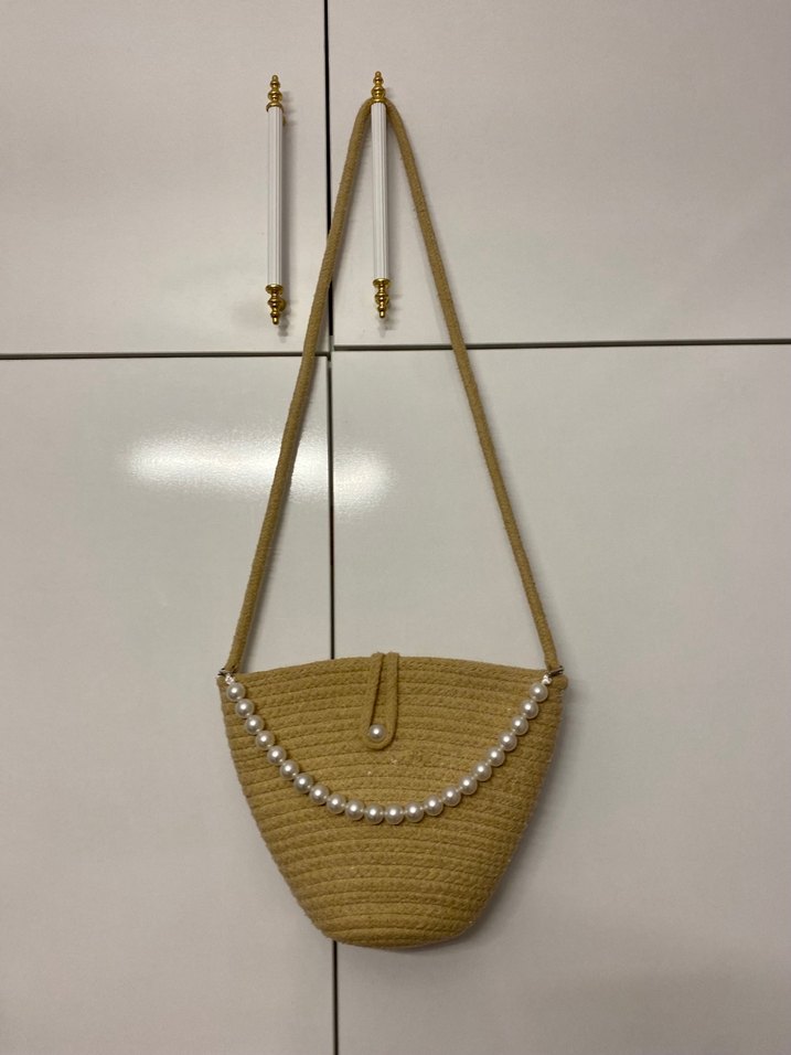 İncili Jüt Çanta - Görsel 3