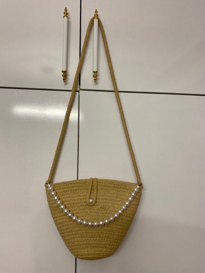 İncili Jüt Çanta - Görsel 2