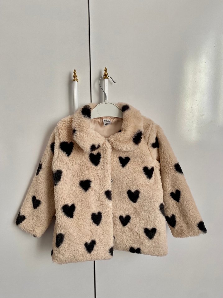 Kız çocuk Kürklü Mont - Görsel 2