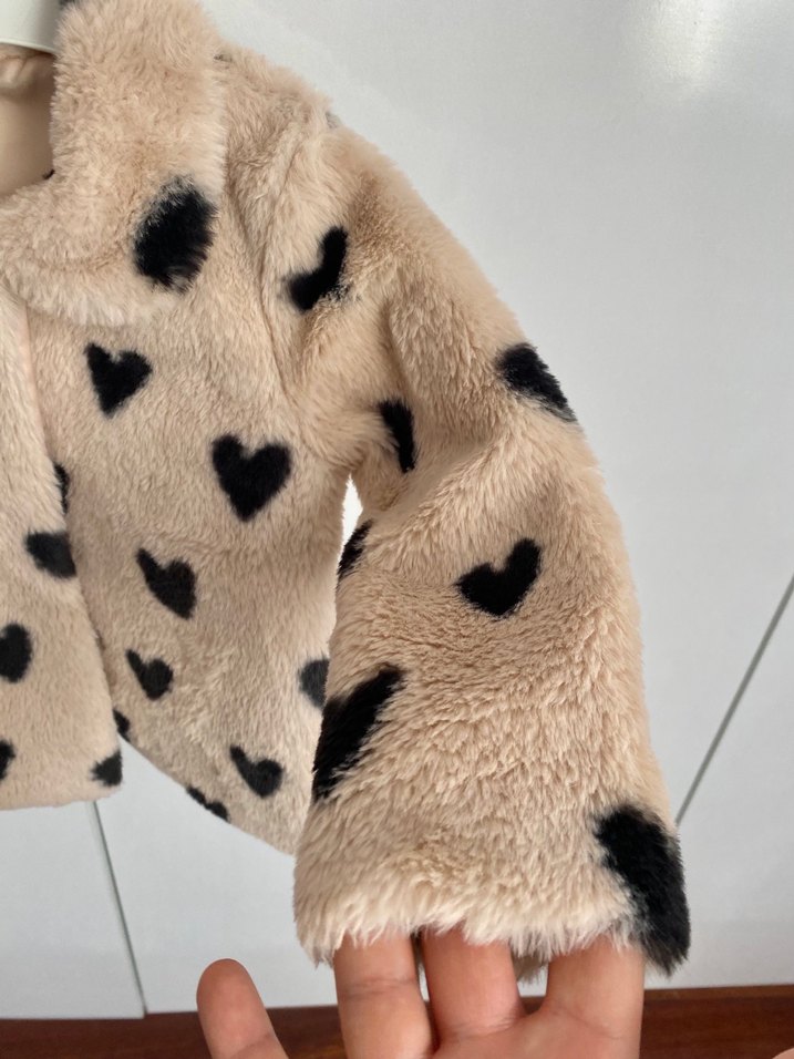 Kız çocuk Kürklü Mont - Görsel 3