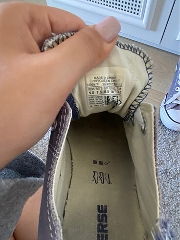 38 Beden lacivert Renk Lacivert converse