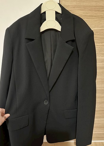 s Beden Siyah Kadın Blazer Ceket