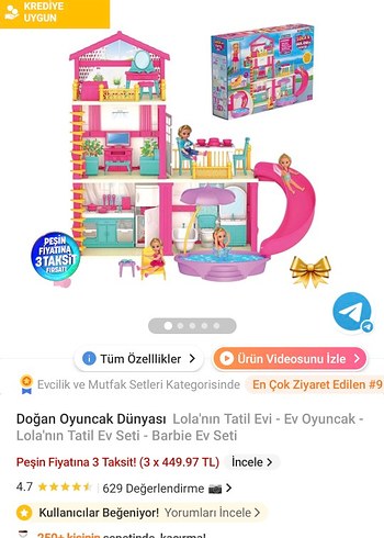 Lola'nın Tatil Evi Barbie Ev Seti
