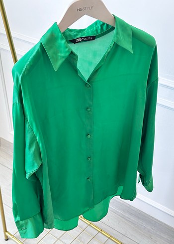 Zara Saten Gömlek - Görsel 6