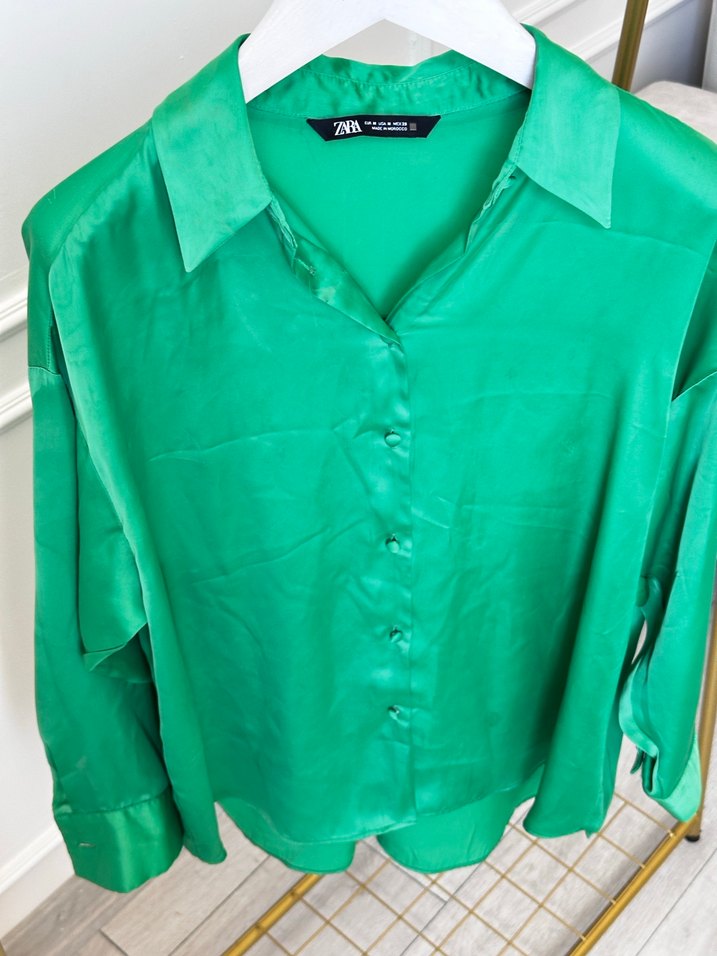 Zara Saten Gömlek - Görsel 5
