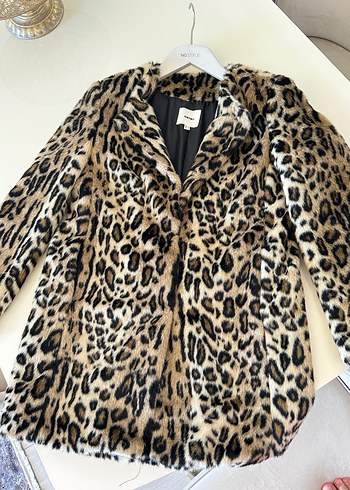 Leopar Desenli Kadın Suni Kürk Midi Ceket - Görsel 9