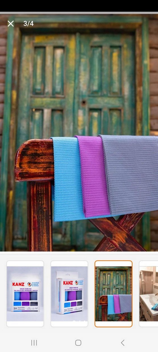 KANZ 3'lü Mikrofiber Temizlik Bezi Seti - Görsel 3