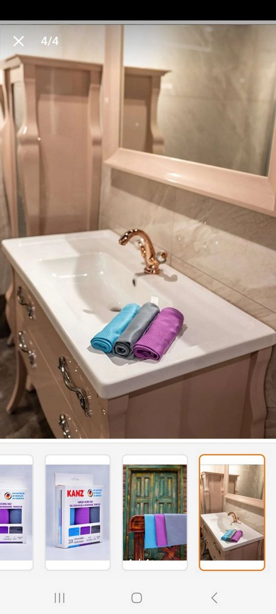 KANZ 3'lü Mikrofiber Temizlik Bezi Seti - Görsel 4