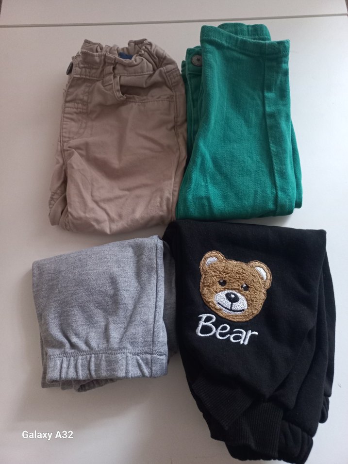 Gri Düğmeli Erkek Çocuk Rahat Pantolon - Görsel 2