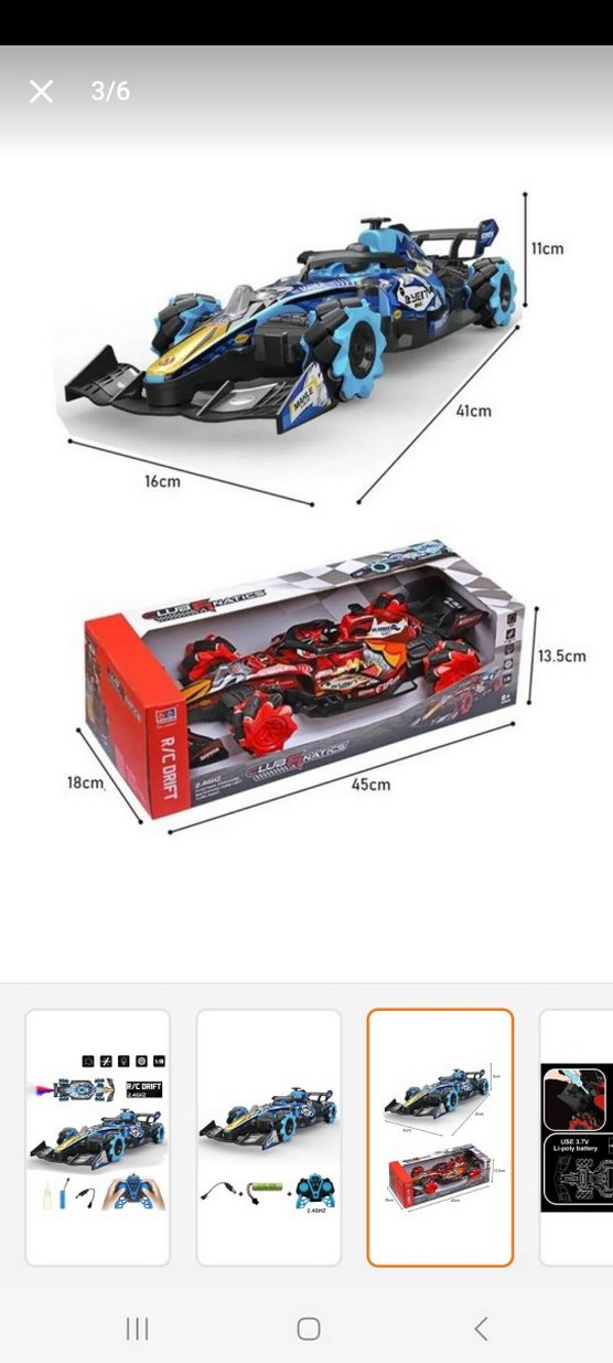 Mavi Uzaktan Kumandalı Yarış Arabası 2.4GHz - Görsel 3