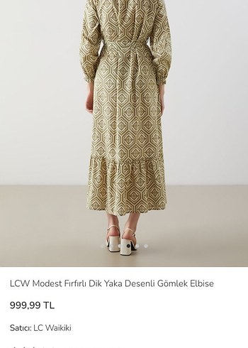 LCW Modest Yeşil Fırfırlı Uzun Elbise Bi iki defa tek giyildi - Görsel 2