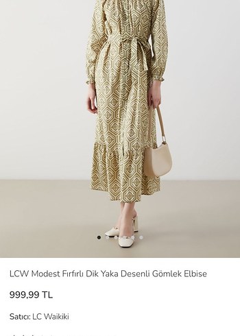 LCW Modest Yeşil Fırfırlı Uzun Elbise Bi iki defa tek giyildi - Görsel 4