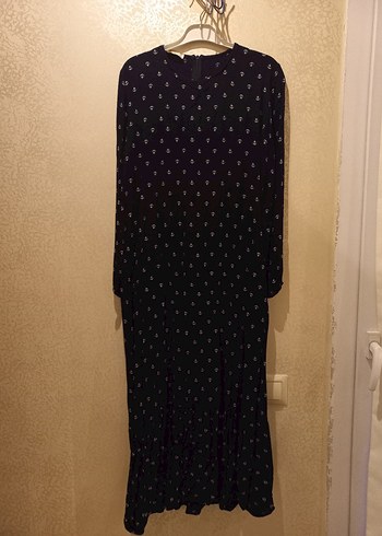 Siyah Uzun Kollu Siyah Uzun Elbise - Görsel 6