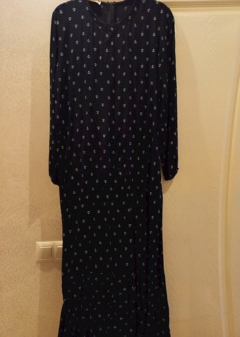 Siyah Uzun Kollu Siyah Uzun Elbise - Görsel 3