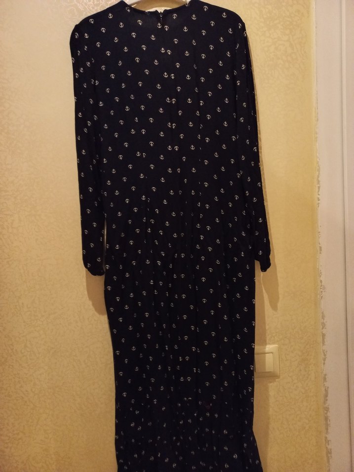 Siyah Uzun Kollu Siyah Uzun Elbise - Görsel 2