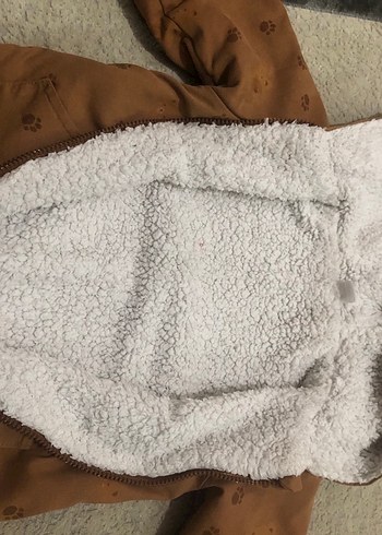 Unisex Kürklü Kahverengi Bebek Tulum - Görsel 4