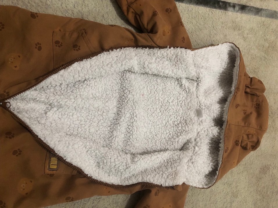 Unisex Kürklü Kahverengi Bebek Tulum - Görsel 4