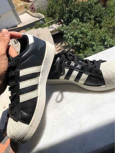 36 Beden siyah Renk Siyah süperstar orjinal Adidas